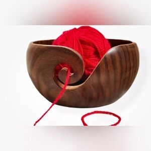 YARN Bowl - Handcrafted Wooden  Bowl Large for Knitting 🧶  by Darn Good Yarn